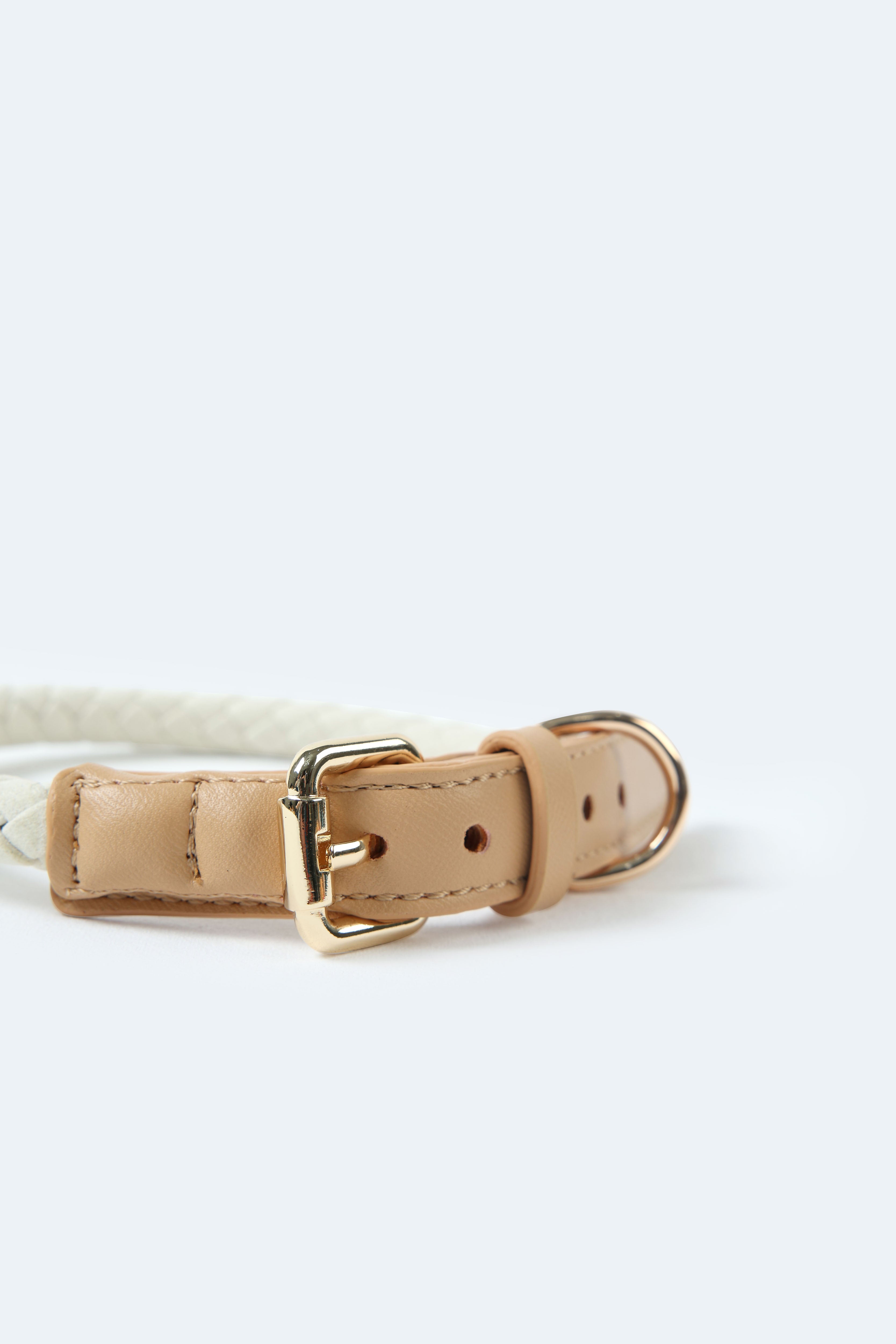 Handwoven Loop Collar - Beige