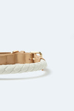 Handwoven Loop Collar - Beige
