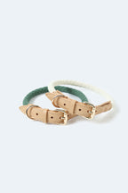 Handwoven Loop Collar - Beige